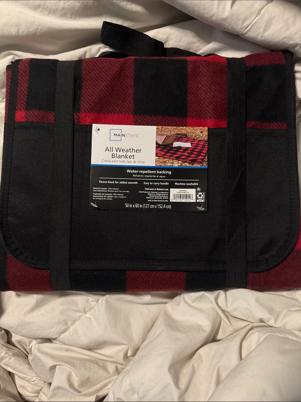 Mainstays Red & Black Buffalo Plaid All-Weather Blanket